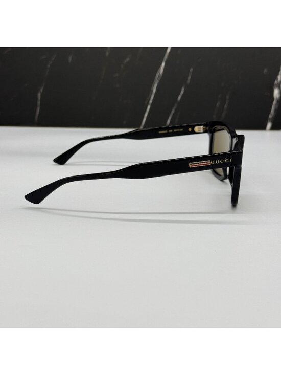 Gucci GG0824S 006 Black Green Square Men Sunglasses Authentic NEW main image 4